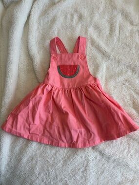 Carters 9 month watermelon overall dress baby girl pink summer